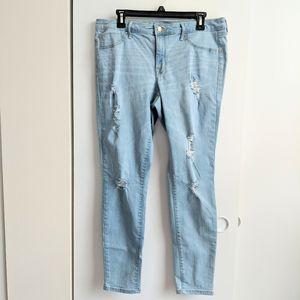 Mossino Midrise Distressed Jeggings - Sz 14